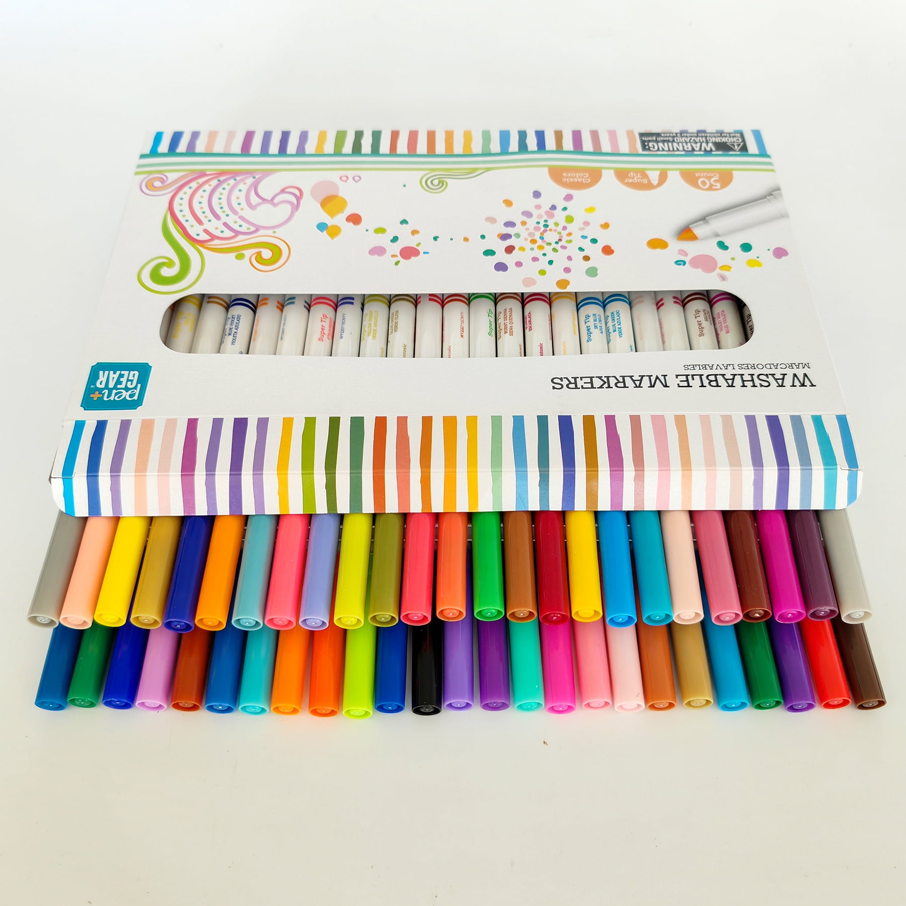 Pen Gear 50CT Super Tip Washable Marker Classic Colors Walmart
