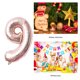 thumbnail image 5 of 16 pulgadas Tamaño grande Oro Plata Rosa Oro Número Globo Cumpleaños Decoraciones para fiestas de bodas Globos de aluminio Niño Niño Juguete Kits de decoración para fiestas Oro rosa nueve Billuyoard HA002665-29, 5 of 6