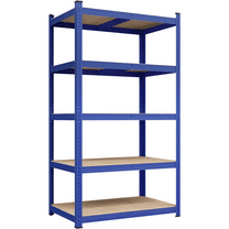 Alden Design 5-Tier Metal Boltless & Adjustable Storage Rack, Blue