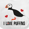 thumbnail image 4 of Inktastic I Love Puffins Cute Birdwatcher Boys or Girls Baby Bib, 4 of 4