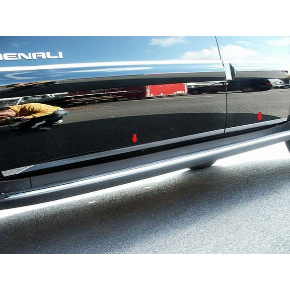 Stainless Rocker Panel Trim 4Pc Fits 2007-2014 Chevrolet Tahoe TH47196 QAA