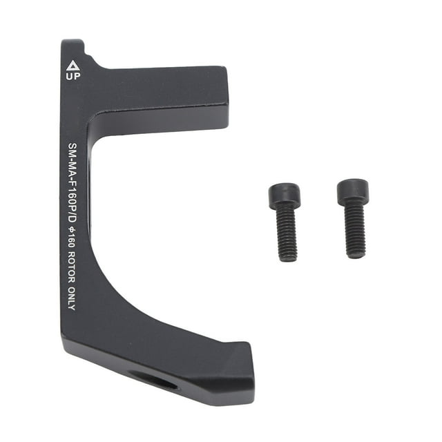 Adaptador de freno de disco de bicicleta, accesorio convertidor de soporte de montaje negro de aleación de aluminio para rueda delantera de bicicleta de carretera de 160mm