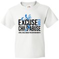 thumbnail image 3 of Inktastic No Excuse for Child Abuse April Child Abuse Prevention Month Youth T-Shirt, 3 of 5