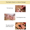 thumbnail image 2 of 2 Set Silicone Garlic Peeler Easy Roller Tube Useful Garlic Odorfree Kitchen Tool (Black,Green), 2 of 7