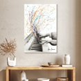 thumbnail image 2 of Elephant Stock The Keyboard Solo Wall Art - Vertical Canvas Wall Art - Living Room Wall Decor - Music Canvas - White And Turquoise Decor By Ashvin Harrison - 26" x 39", 2 of 4