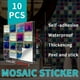 thumbnail image 2 of 10pcs Self Adhisive Colorful Mosaic Wall Stickers, Waterproof, Peel And Stick Tile Sticker, For Kitchen Bathroom Decoration 10 * 10cm/3.9 * 3.9inch, 2 of 4