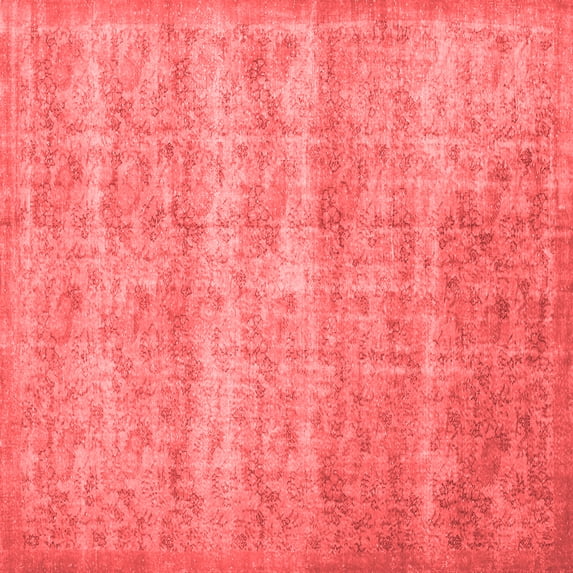 Ahgly Company Indoor Square Persian Red Traditional Area Rugs, 7' Square