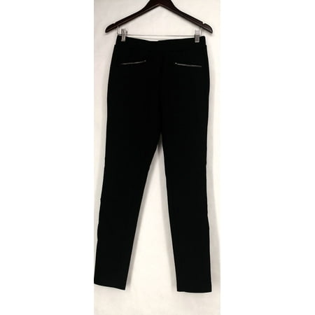 - Nancy O'Dell Leggings Sz XS Stretch Waist Front Zip Pocket Legging Black A420896