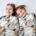 thumbnail image 5 of Halloween Ghosts and Witchy Elements Round Blanket,Comfortable Soft Flannel Throw Blanket,All Season,Warm Lightweight Blankets for Sofa Bed Couch Living Room Chair 47"x47", 5 of 5