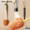 thumbnail image 3 of FaLX Bottle Brush Long Handle Soft Bristle Rich Foam Multifunction Carrot Shape Water Cup Cleaning Sponge Daily Use, 3 of 8