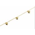 thumbnail image 2 of 18K Solid Yellow Gold Dangling Puffy Hearts Bracelet 6 inches, 2 of 3