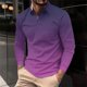 thumbnail image 1 of Blusa y camisa de manga larga con cuello vuelto para hombre, informal, con cuello vuelto, estampado, para fitness, deportiva, de manga larga, de poliéster, 1 of 5
