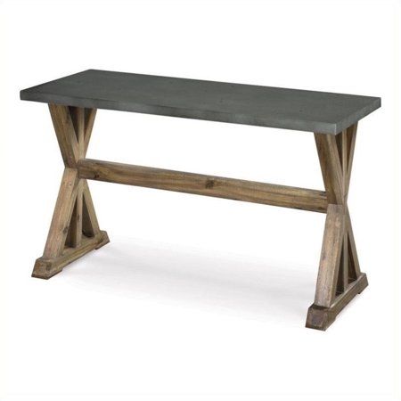 UPC 788093097915 product image for Magnussen Lybrook Rectangular Sofa Table in Zinc and Antique Natural | upcitemdb.com