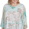 thumbnail image 4 of Alfred Dunner Womens Plus-Size Patchwork Leaves Textured Top, 4 of 4