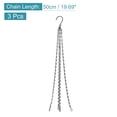 thumbnail image 2 of Uxcell Hanging Chains 50cm Extension Link 4 Point Holder with S Hook Clips Black 3 Pack, 2 of 7