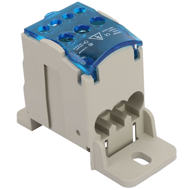Caja De Distribución De Bloque De Terminal, Conector De Alambre Eléctrico, Caja De Unión De Riel DIN Cubierta Transparente Para Una Conexión Confiable, Instalación Rápida En