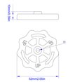 thumbnail image 2 of Impresora 3D Tuerca de nivelación de cama caliente Herramienta de nivelación de cama caliente grande Accesorios de impresora 3D 4 Piezas Noticed EL5566-00, 2 of 2