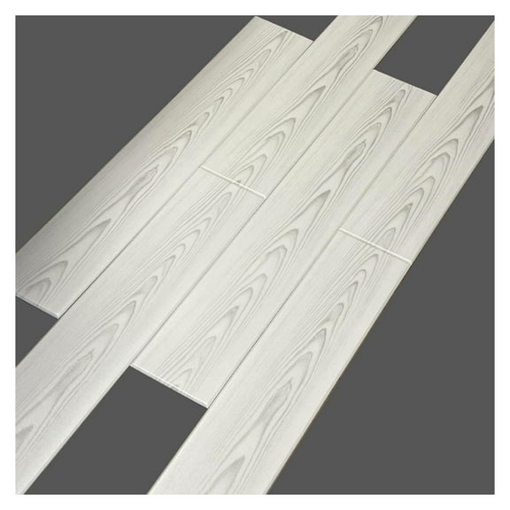 DIY Glue Up P02- Foam Ceiling Tiles Panel/Planks Gray White Wood, 39.3" x 6.5", Pack of 36 (63.72 Sq.Ft.)