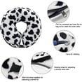 thumbnail image 3 of Pet Recovery Collar, Soft Dog Cone after Surgery, Inflatable Cone for Dogs and Cat, Black and White Cow Spot Dog Donut Collar, Wound Healing Adjustable E Collars, Cone for Dogs after Surgery, 3 of 7