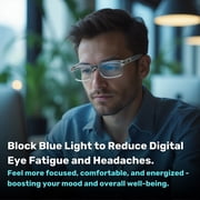 BLUE CUT Blue Light Blocking Glasses for Screen Time, Computer Glasses for Adults, Clear