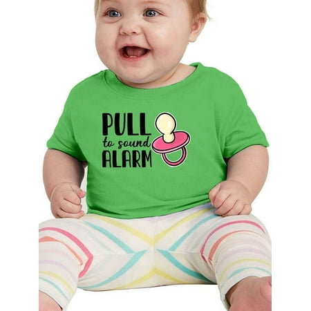 

Pull To Sound Alarm Pacifier T-Shirt Infant -Smartprints Designs 12 Months