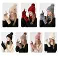 thumbnail image 6 of Women's Winter Knit Hat Scarf Gloves Set - Alpaca Wool Thermal 3-Piece Accessories for Cold Weather, 6 of 6