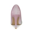 thumbnail image 3 of BLISSFUL STEP Women's Dress Shoes Glitter Pointed Toe Stiletto Heels Slip On Dress Pumps Pink 1 9.5, 3 of 8
