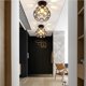 thumbnail image 4 of Naiovety Lámpara de techo minimalista con diseño hueco de luz de cristal de hierro para pasillo, dormitorio, pasillo, balcón, porche de entrada Iluminación navideña Numero 3 Naiovety HA025283-03, 4 of 6