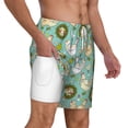 thumbnail image 3 of Balery Chicken Laying Eggs Mens Swim Trunks Swim Shorts for Men Quick Dry Inseam Beach Shorts with Compression Liner Pocket-3X-Large, 3 of 9
