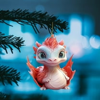 Single Acrylic Christmas Tree Ornament, Fade-Resistant Holiday Hanging Decoration, with Lanyard for Simple Suspension, for Christmas Tree, Car Interior, Home, and Party Decor