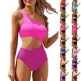 thumbnail image 5 of MDUKONU Women's Monokiniwomen's Tummy Control Swimsuit Long Torso Swimsuit Pink XL, 5 of 7
