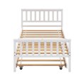 thumbnail image 7 of BTMWAY Twin Bed with Trundle, New Upgraded Wood Platform Bed Frame with Headboard and Footboard, Strong Slats Support, Twin Size Trundle Bed for Kids Boys Girls Teens, No Box Spring Needed, White, 7 of 7