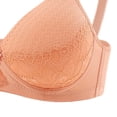 thumbnail image 5 of Jinhomg Women's Balconette Bra Lace Lightweight Underwire Unlined Bra Push Up See Through Bras Khaki 38, 5 of 6
