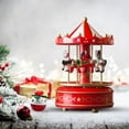 thumbnail image 5 of Aixig Christmas Musical Carousel Carousel Horse Home Decoration 6.3inch (Red 1), 5 of 6
