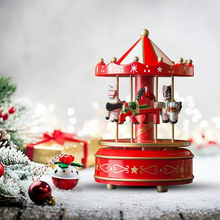 Aixig Christmas Musical Carousel Carousel Horse Home Decoration