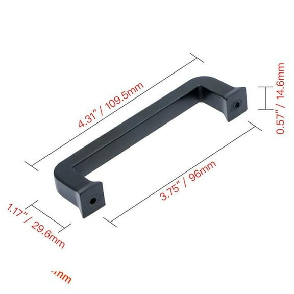 HW402BK Zinc Cabinet Pull, 3.75 in. Center to Center, Matt Black - Pack of 25