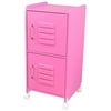 KidKraft Medium Kids Wood Storage Locker w/ Wheels - Bubblegum | 14326