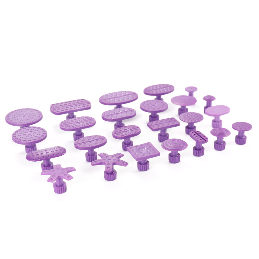 KOBWA Dent Lifter 24PCS Paintless Kit rimozione Auto Dent Strumenti di Riparazione Colla estrattore Purple 