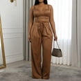 thumbnail image 6 of adaychics Women's 2 Piece Sets Sleeveless Corset Top and Wide Leg Pants with Drawstring Fashion Outfits for Streetwear, 6 of 9