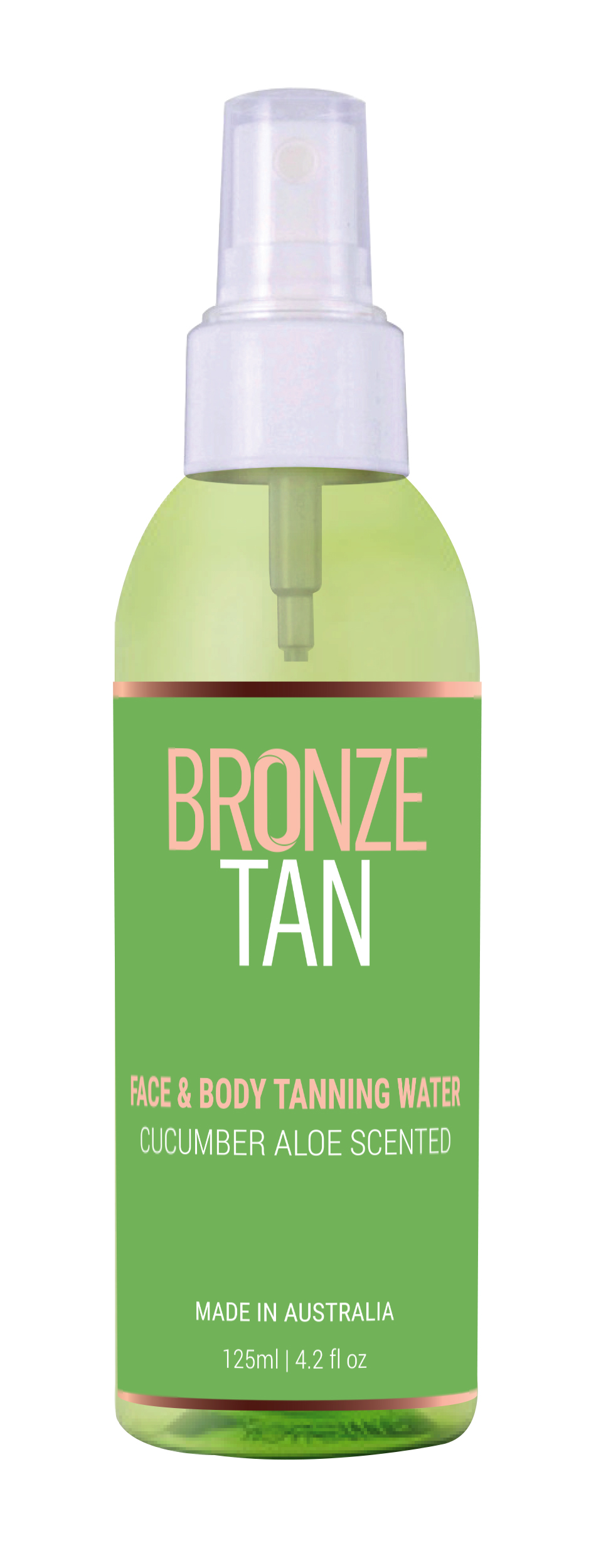 Bronze Tan Sunless Face & Body Tanning Water for Gradual and Natural