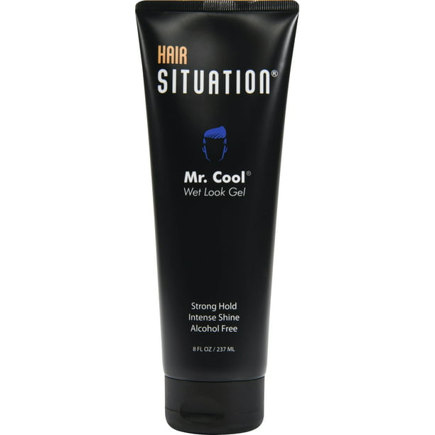 Mr Cool Wet Look Strong Hold Intense Shine Alcohol Free Hair Gel -  