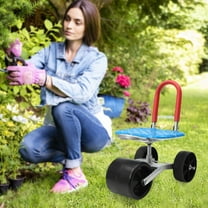 Shzicmy Garden Cart Rolling Stool Work Seat Cart with Wheels 360° Swivel Gardening Helpe