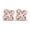 Rose, variant on Elegant Love Knot 925 Sterling Silver Handmade Stud Earrings 18K White Gold Plating Round D/VVS1 Diamond Earrings