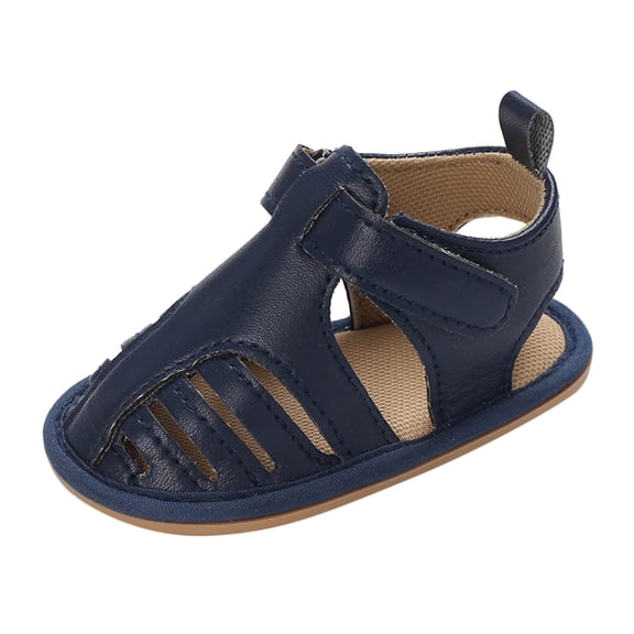 adviicd Soft Sole Baby Shoes Baby Sandals Girl 6-12 Months Baby Girls Boys Sandals 0-24 Months Toddler Summer Baby Shoes Non-Slip Rubber Sole, Walking Shoes Black 4