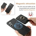 thumbnail image 2 of Allytech Samsung Galaxy A25 Case, Detachable Magnetic Wallet Case with Card Holder & Ring Stand, Support Car Mount, Premium PU Leather Shockproof Durable Protective Slim Case Cover - Black, 2 of 10