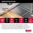 thumbnail image 5 of DELTA Lorelai 30 Workstation Kitchen Sink Undermount 16 Gauge Stainless Steel Single Bowl with WorkFlow Ledge and Accessories, 5 of 17