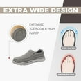 thumbnail image 3 of Mens Canvas Loafers Comfortable Soft Walking Shoes Lightweight Non-slip Driving Shoes Daily Casual Flat Shoes Gray 11.5 US, 3 of 7