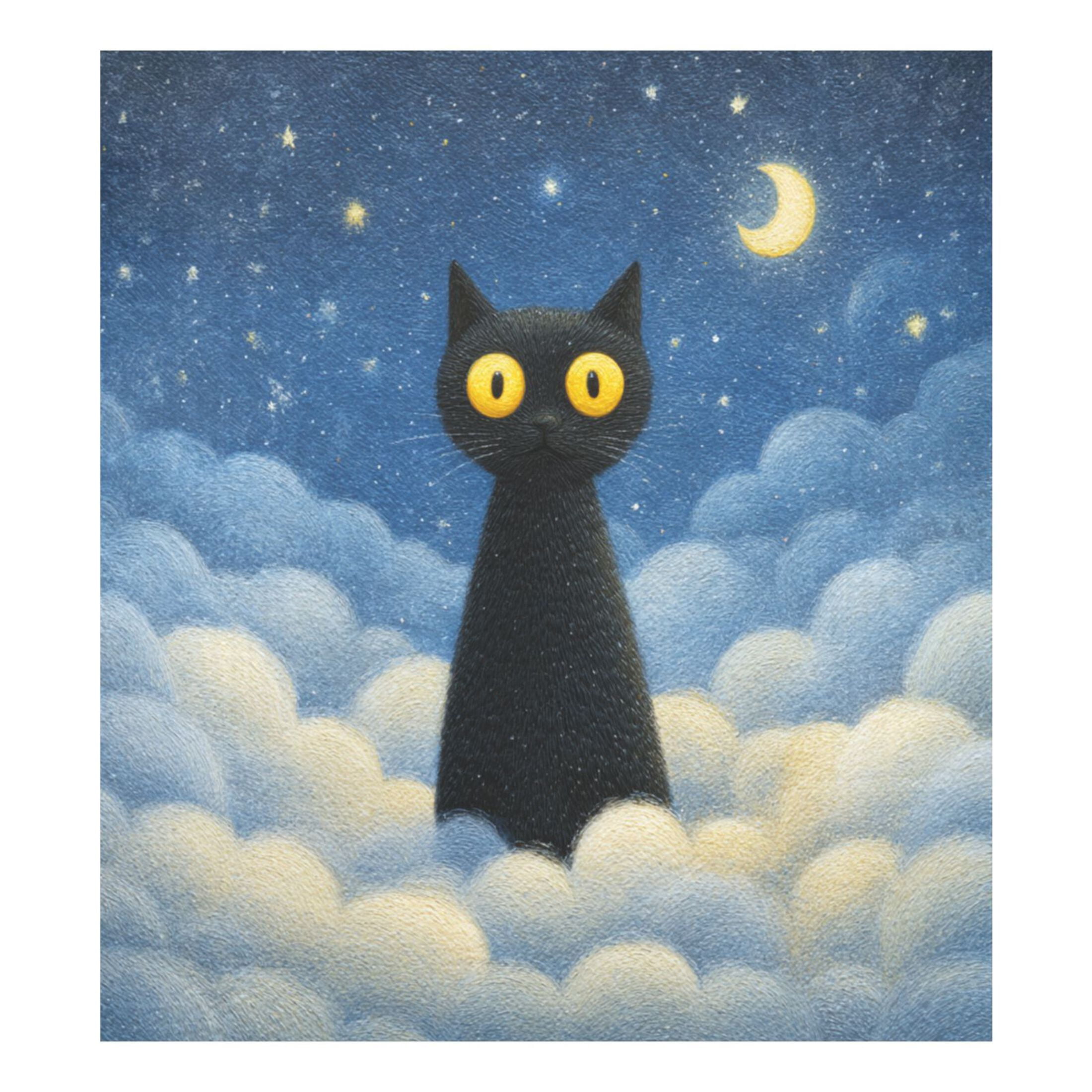 Dishwasher Magnetic Refrigerator Magnet Cover Sticker Home Decorative 23"x26" Black Cat with Yellow Eyes