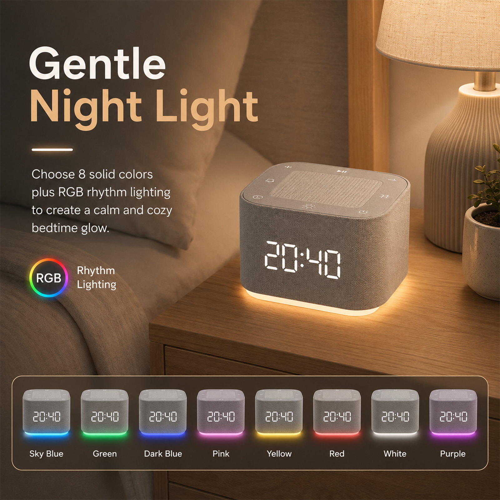 GOLDLEMON Smart White Noise Machine 32 Sounds photo 5