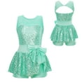thumbnail image 6 of inhzoy Kids Girls Sequins Gymnastic Leotard Jumpsuit Latin Jazz Ballroom Costumes Ballet Dancewear 4-16 Mint Green 6, 6 of 6